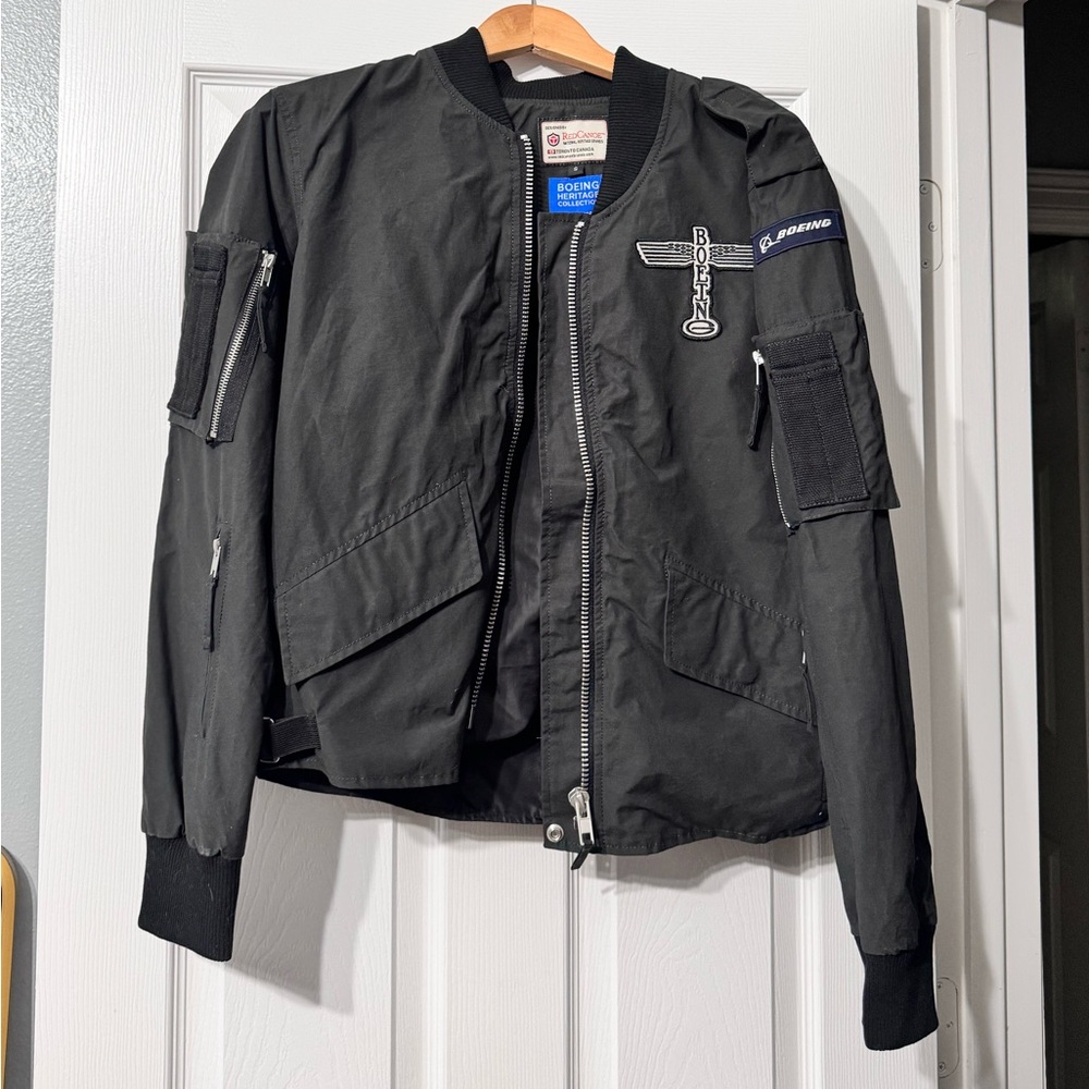 Black Boeing Bomber Jacket